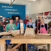 The Budleigh Community Workshop carpentry class.