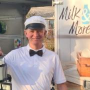 Gary Qualter from Exmouth is attempting to become the fastest marathon runner dressed as a milkman.