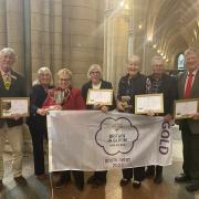 The Exmouth in Bloom team with their awards