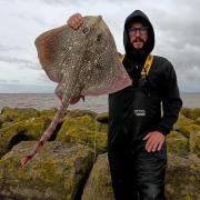 Wayne Hand with a double figure Thornback Ray