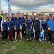 Budleigh Runners with the Parkrun group