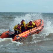 Exmouth RNLI inshore lifeboat.
