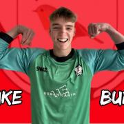 Budleigh goalkeeper Luke Burns