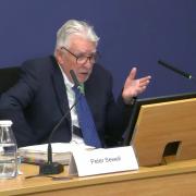 Peter Sewell giving evidence at the post office inquiry