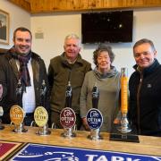 Simon Jupp MP at Otter Brewery in Luppitt in January