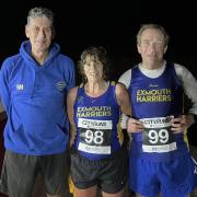 Steve Morgan, Alison & Des White after the RunExe 5km in Exmouth