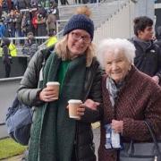 The match, which ended Exeter 57 - Scarlets 19, delighted the residents of The Firs