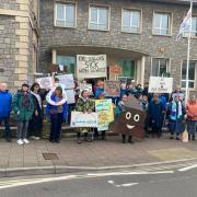 200 people protest outside Exmouth Town Hall
