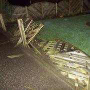The fence in Littleham which is being targeted by youths