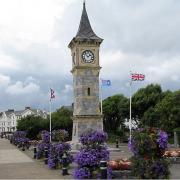 The Queen Victoria Diamond Jubilee Clock Tower on the Exmouth seafront