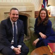 Simon Jupp MP with education secretary Gillian Keegan.