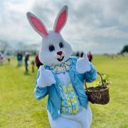 Easter bunny at Budleigh Cricket Club