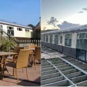 Before and after shots of the Railway Carriage