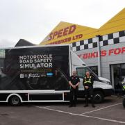 Vision Zero South West motorcycle simulator at Speed Superbikes in Exeter