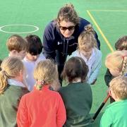 Jessica Woods at her children's hockey course