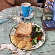 I tried the Mumbai sandwich at Postcards Café in Exmouth.