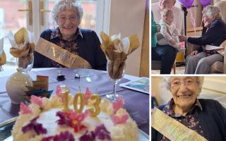 Florrie at Rest Haven care home celebrated her 103rd birthday